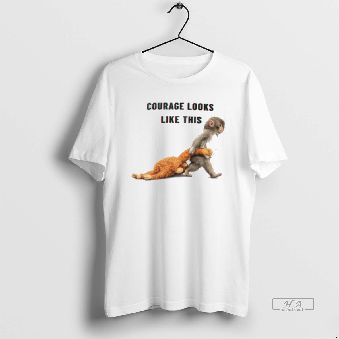 Official Punch Baby Monkey Courage Looks Like This Tee