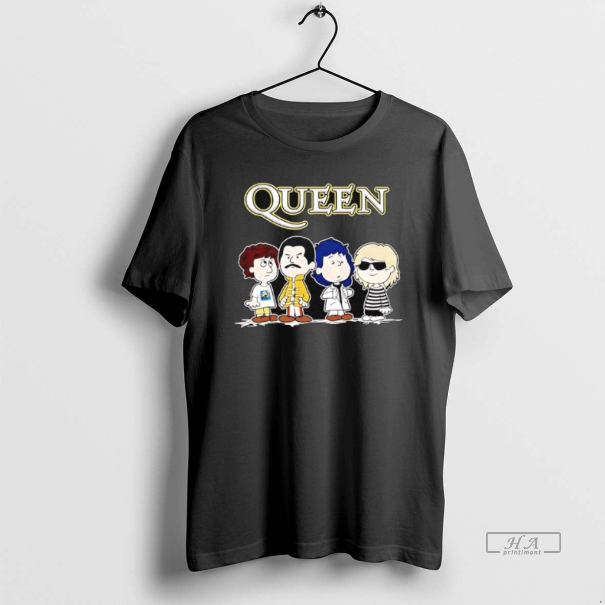 Official Queen Band Peanuts Characters Graphic