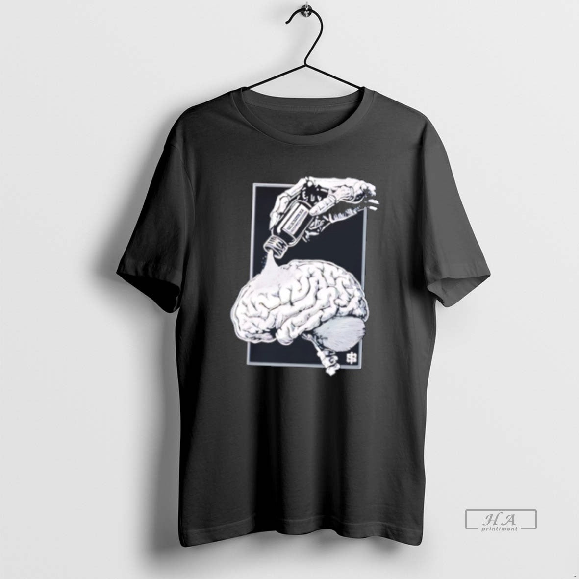 Official Seasonal Depression Skeletal Hand Brain Tee