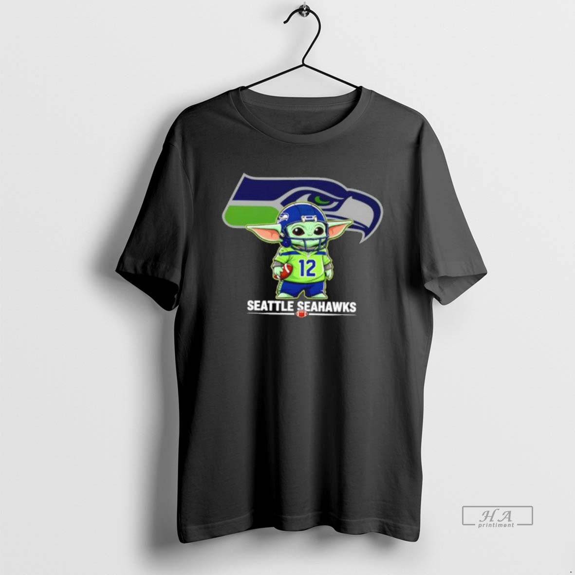 Official Seattle Seahawks Baby Yoda Cute Football Crossover