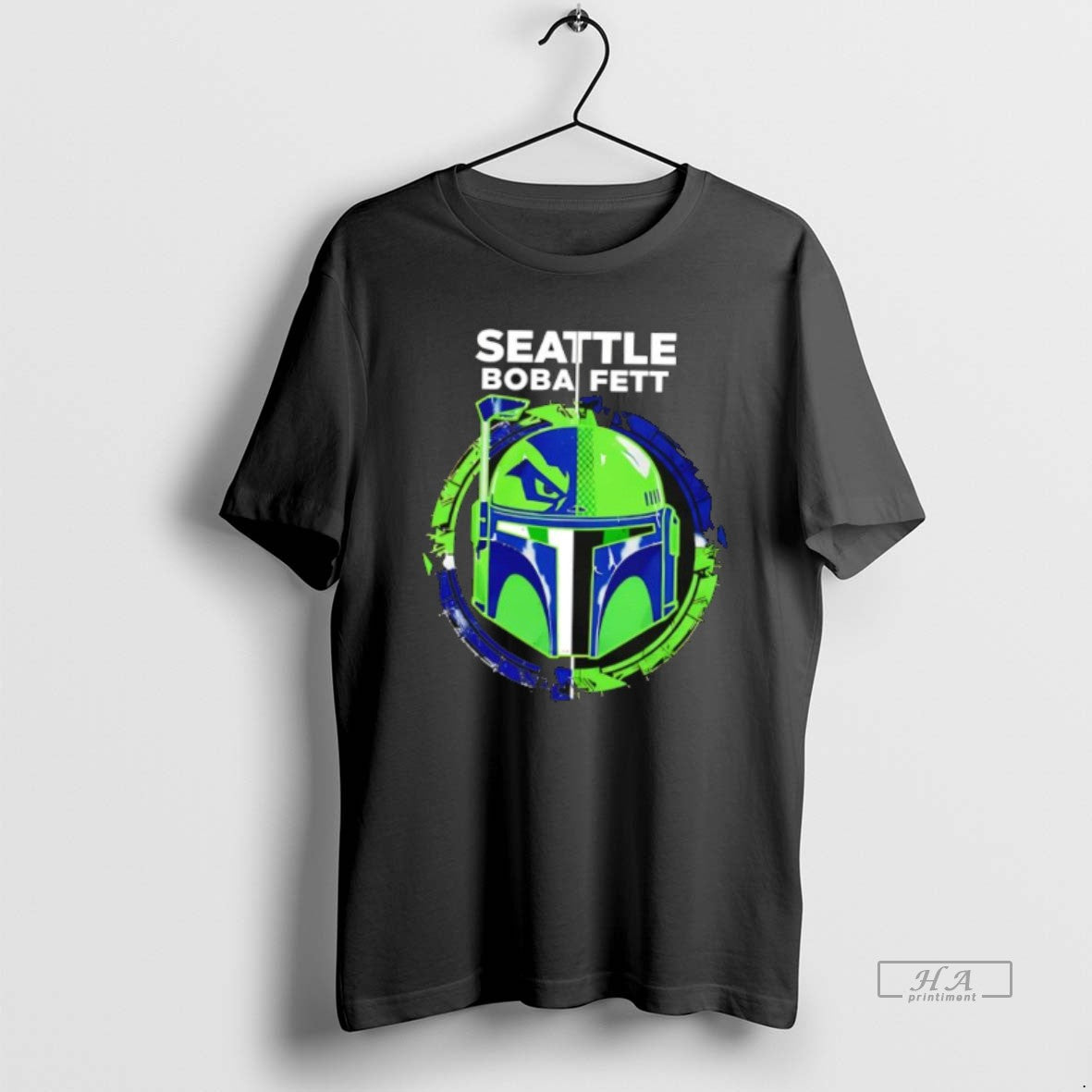 Official Seattle Seahawks Boba Fett Football Bounty Hunter Style