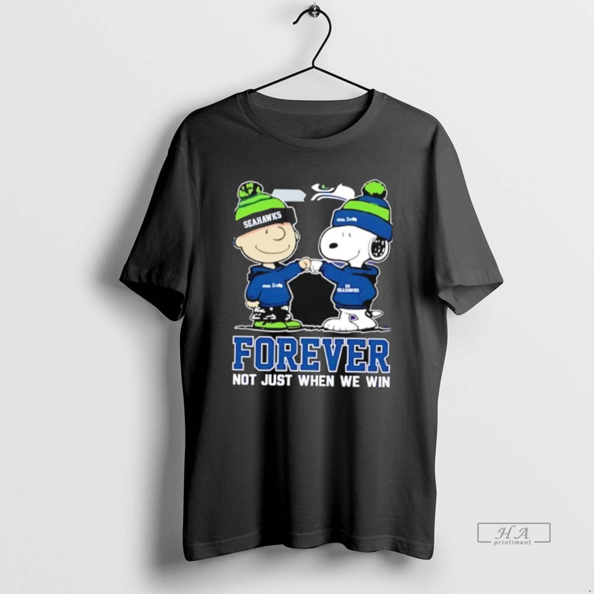 Official Seattle Seahawks Charlie Brown And Snoopy Forever Not Just When We Win