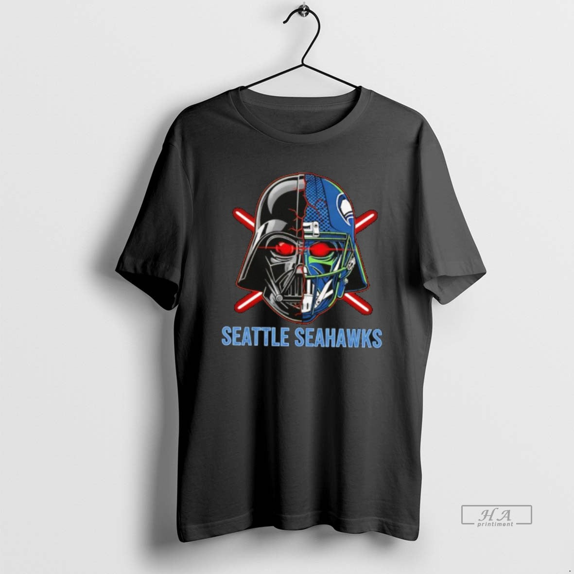Official Seattle Seahawks Darth Vader Dark Side Football Fan Graphic