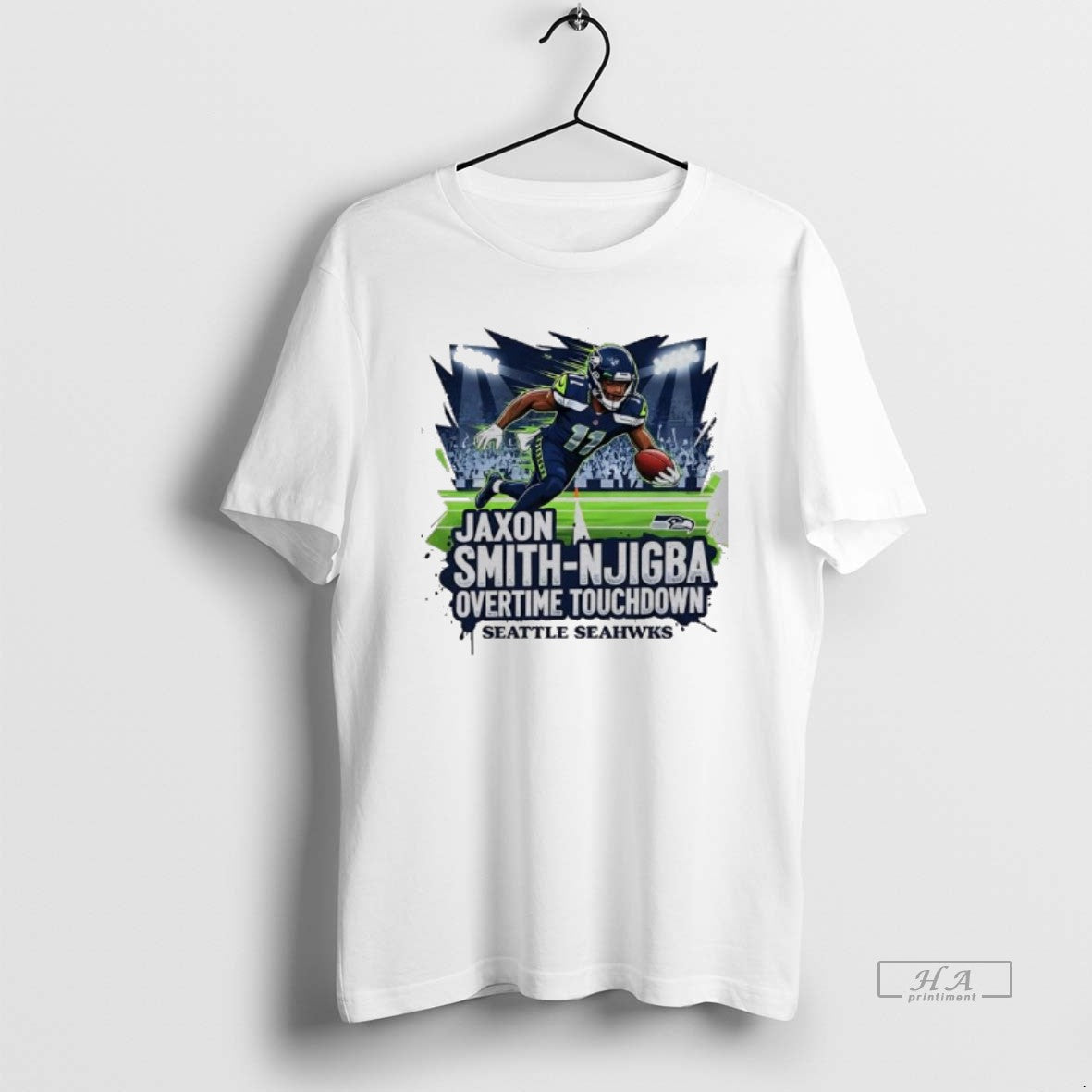 Official Seattle Seahawks Jaxon Smith Njigba Overtime Touchdown Play