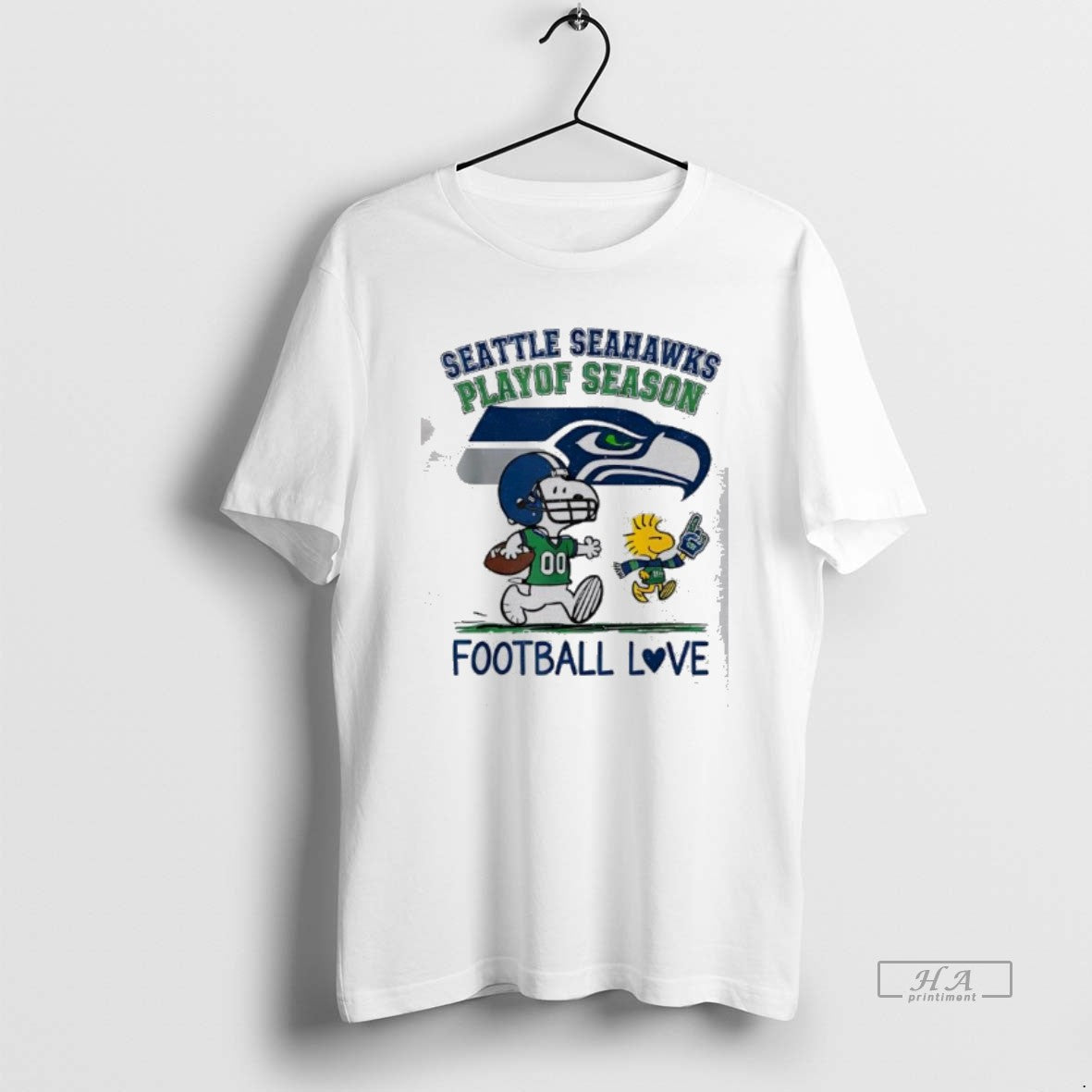 Official Seattle Seahawks Playoff Season Snoopy Peanuts Football Love