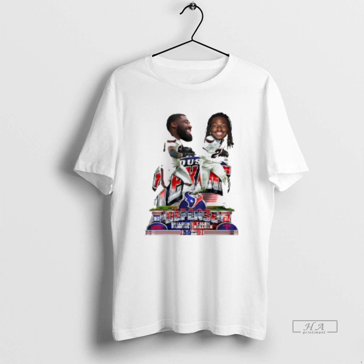Official Sheldon Rankins Calen Bullock Houston Texans Nfl Wild Card Gamebreaker Caricature