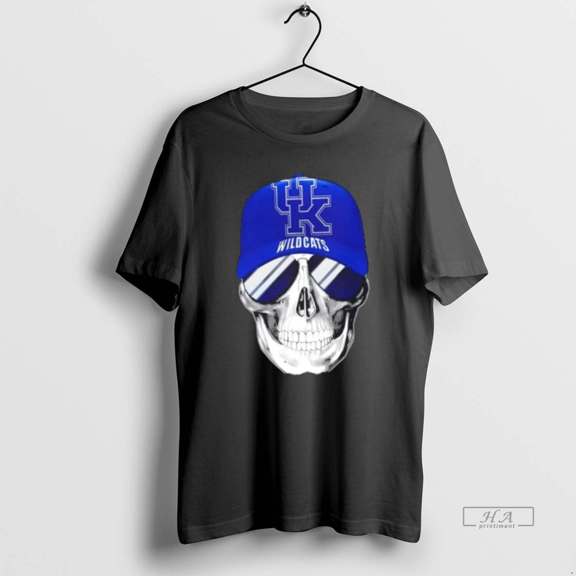Official Skull Wearing A Cap And Smile Kentucky Wildcats Fans