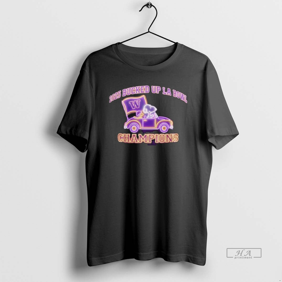 Official Snoopy Washington Husky 2025 Bucked Up La Champions Neon