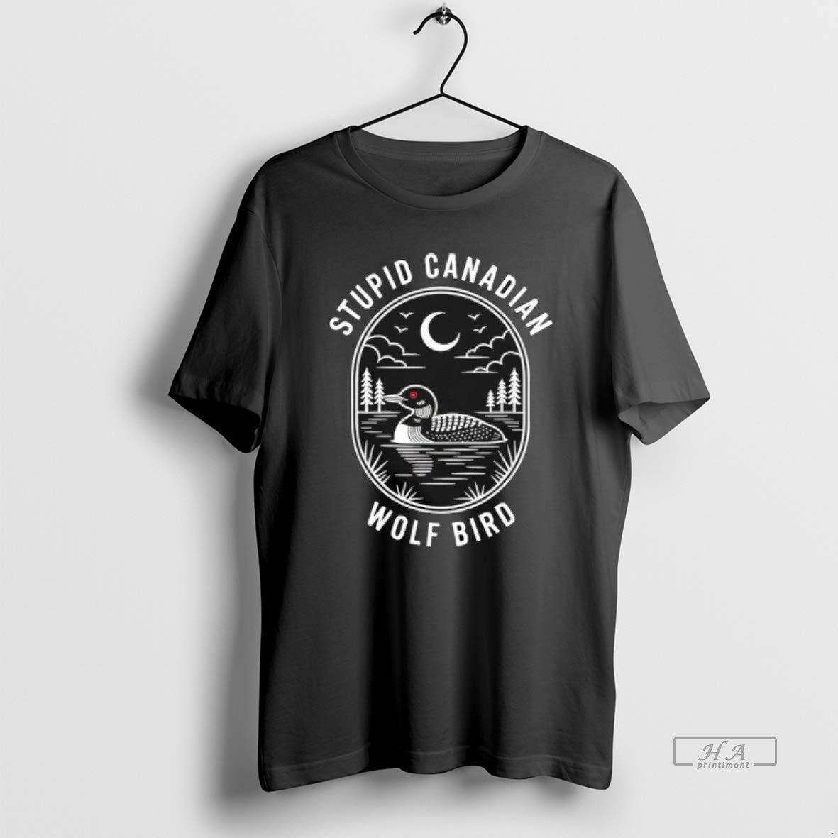 Official Stupid Canadian Wolf Bird Loon Hockey Wildlife