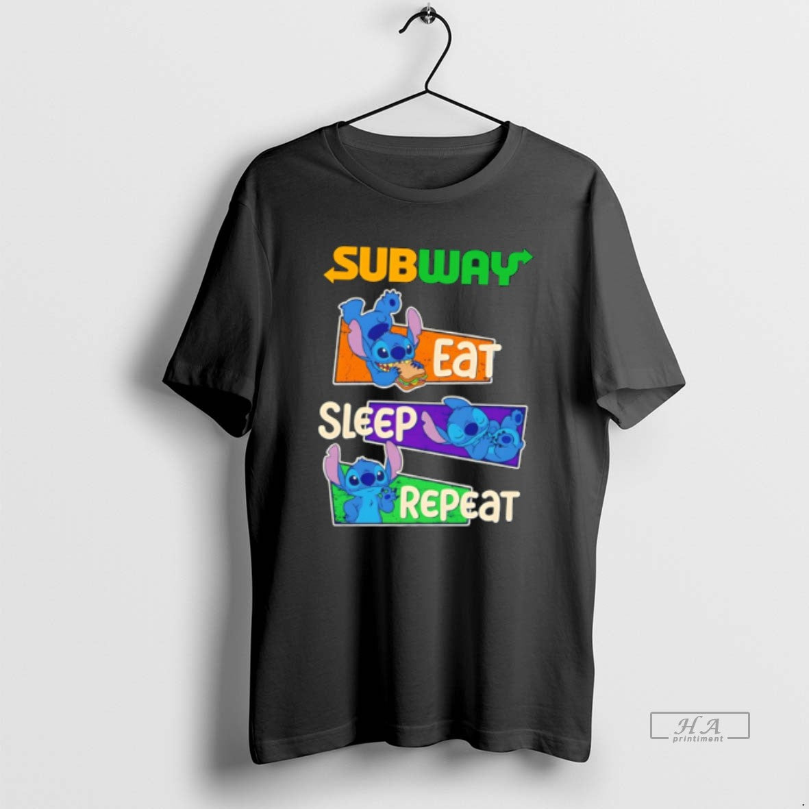 Official Subway X Bluey Eat Sleep Repeat Tee