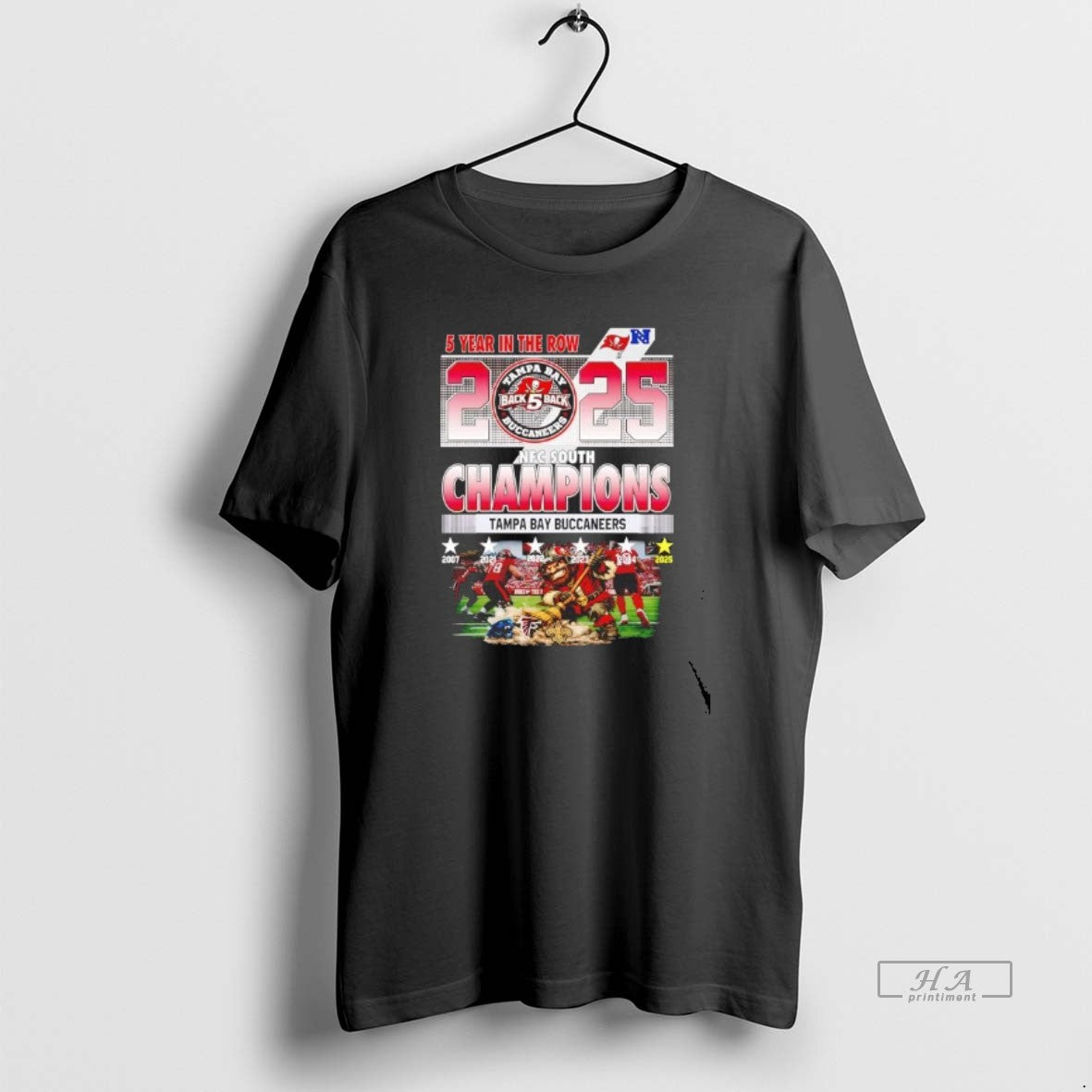 Official Tampa Bay Buccaneers 2025 Nfc South Champions 5 Year In The Row