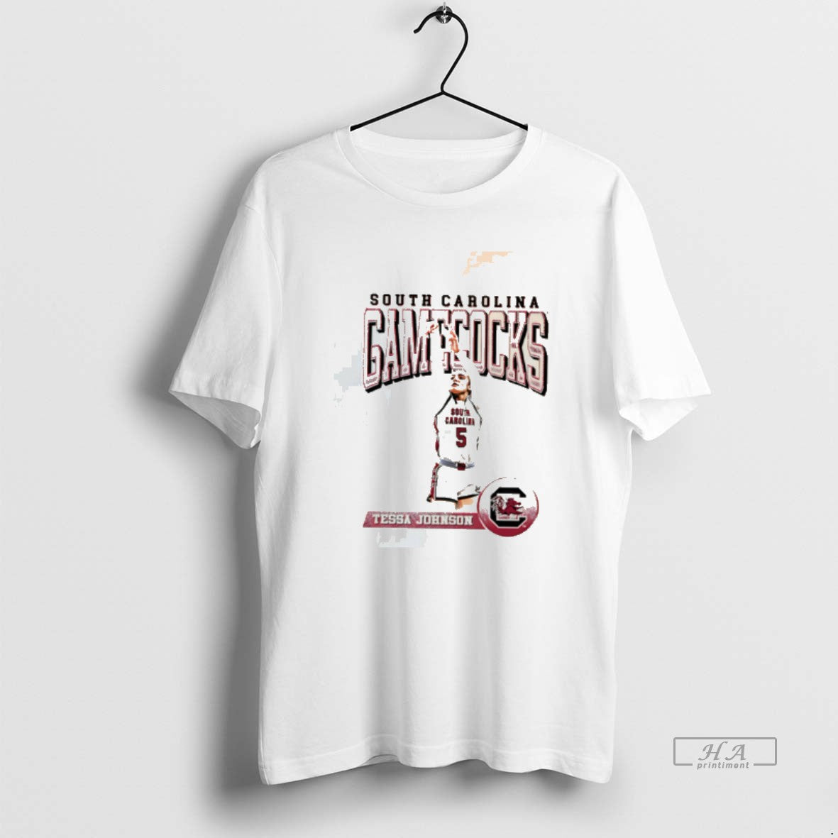 Official Tessa Johnson South Carolina Gamecocks Illustrated 26 Tee