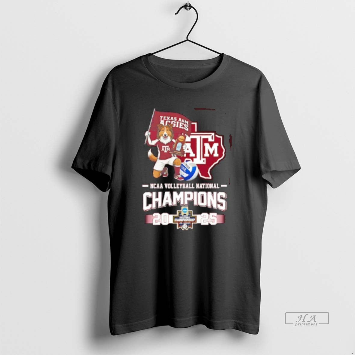 Official Texas Am Aggies 2025 Volleyball National Champions Mascot Flag