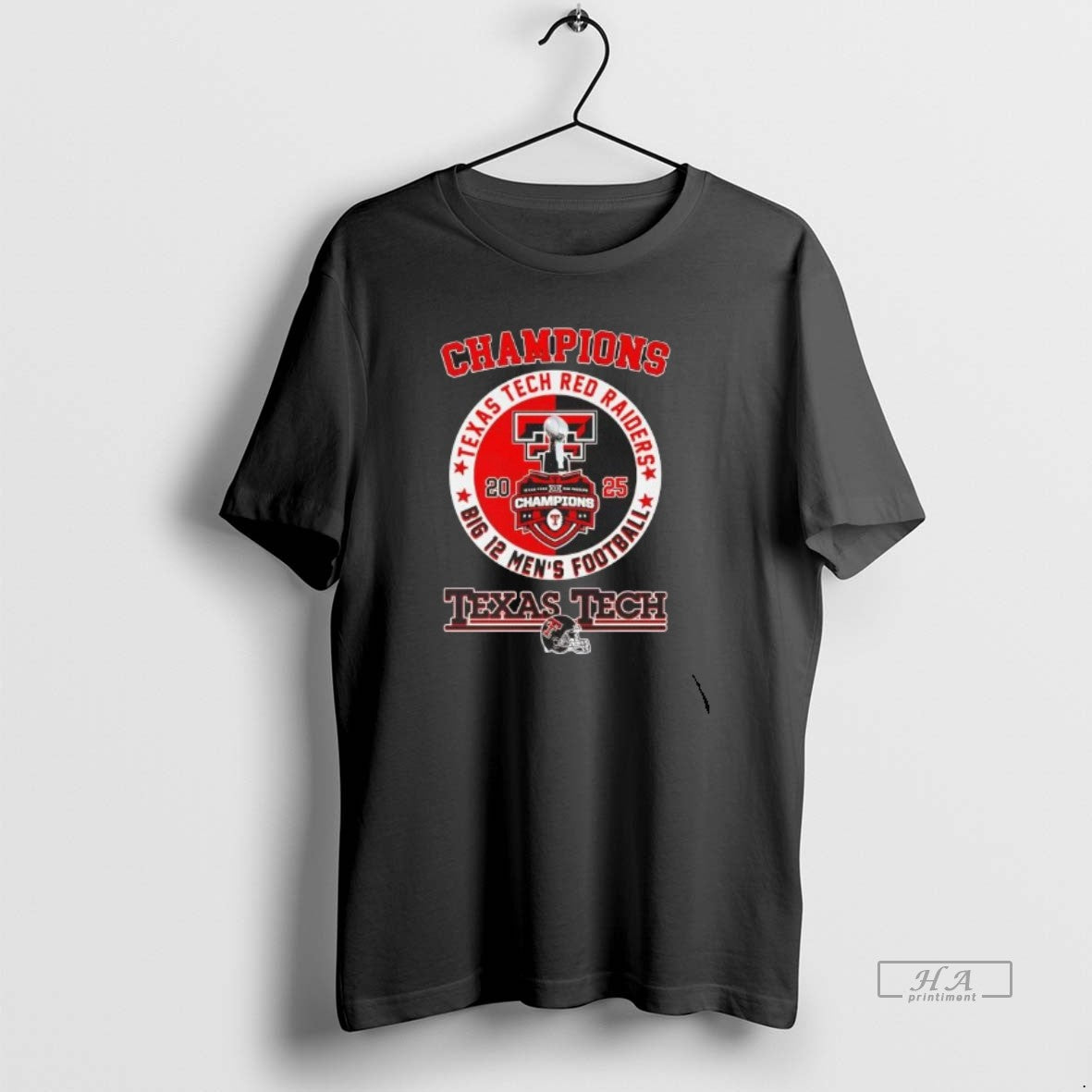 Official Texas Tech Red Raiders 2025 Big 12 Mens Football Champions