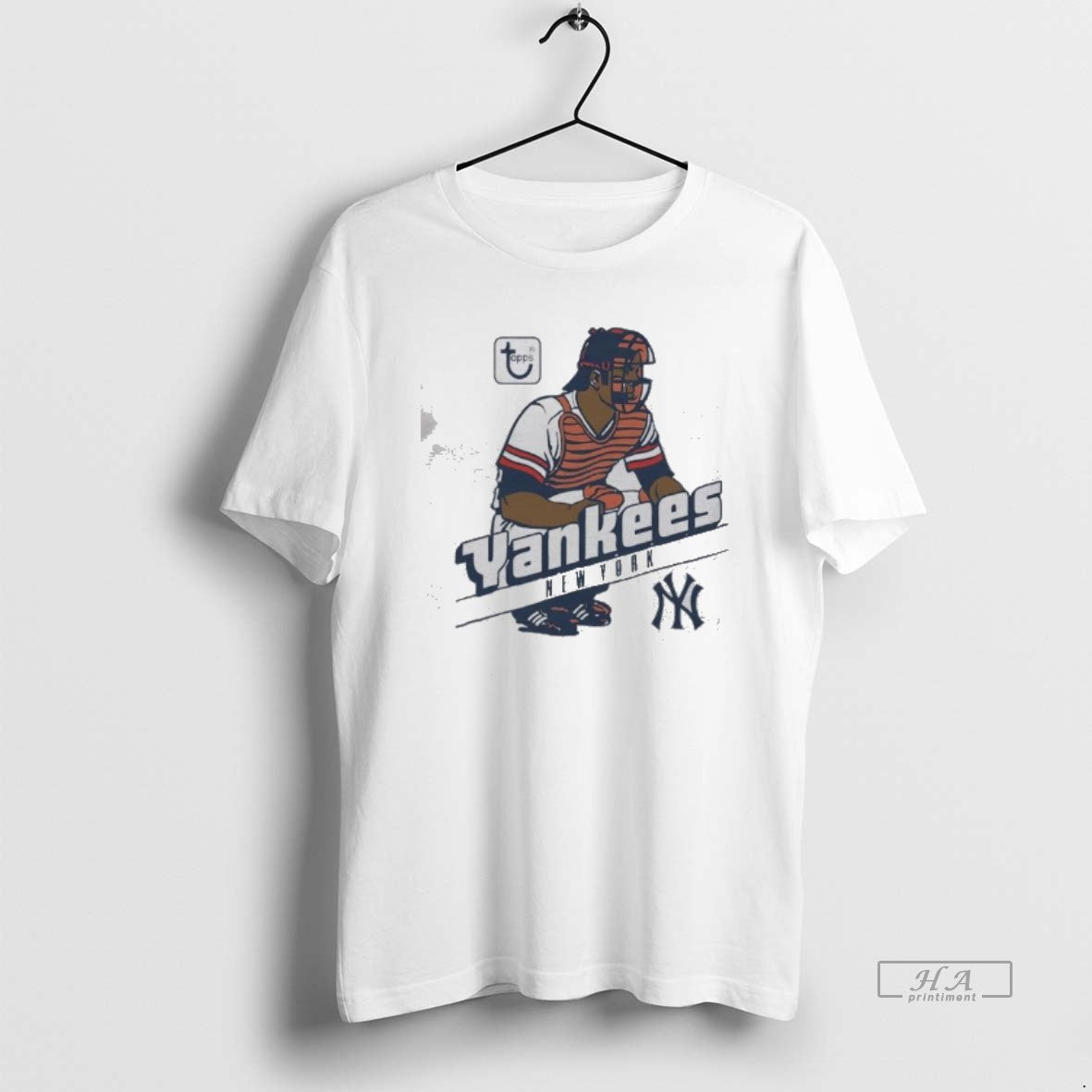 Official Topps Yankees New York Catcher Ny Logo Graphic