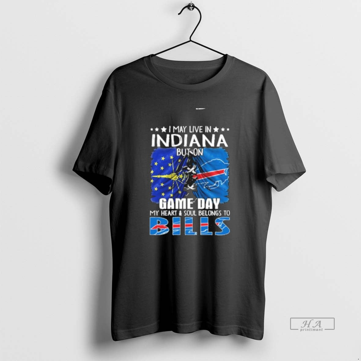 Official Trending Shirt I May Live In Indiana But On Gameday My Heart And Soul