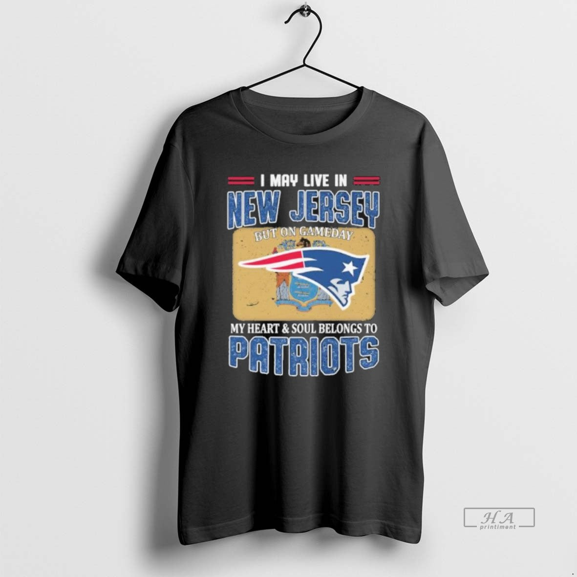 Official Trending Shirt I May Live In New Jersey But On Game Day My Heart