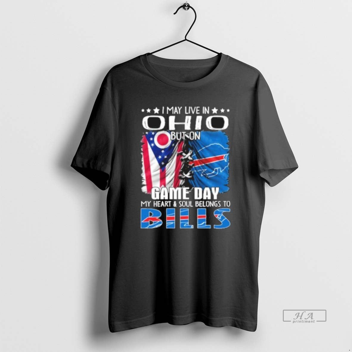 Official Trending Shirt I May Live In Ohio But On Gameday My Heart And Soul