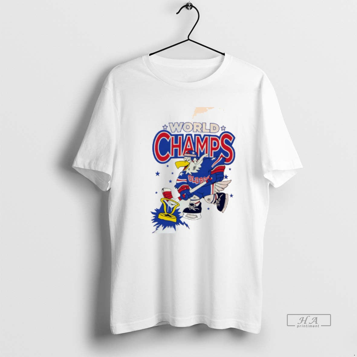 Official Usa Olympic Gold Medal Hockey World Champs Eagle Tee