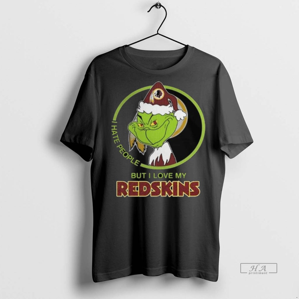 Official Washington Redskins Grinch Hates People But Loves Football Xmas 2025 Long Sleve Shirt