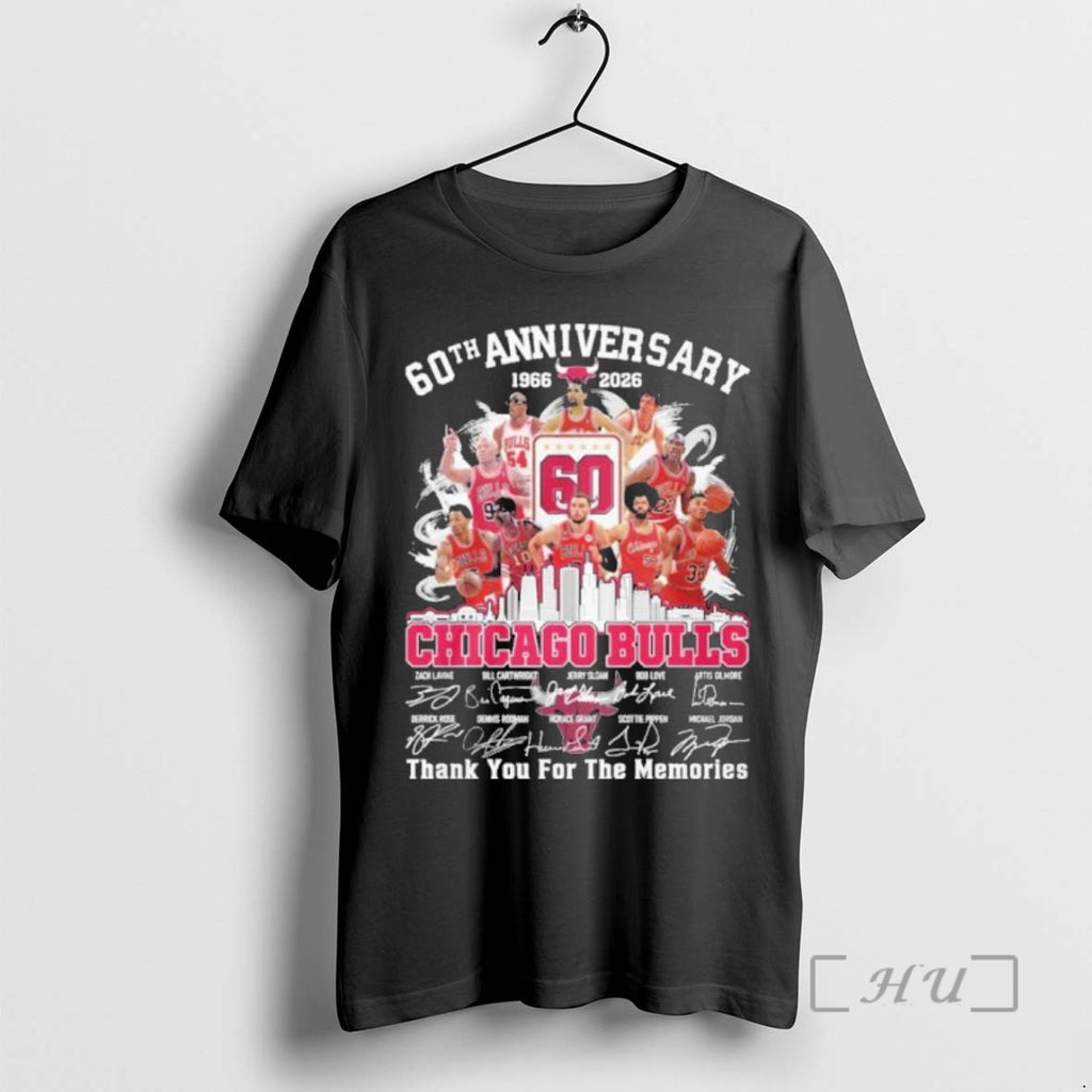 Officials 60th Anniversary 1966 2026 Chicago Bulls Teams Signatures T Shirt Sweater