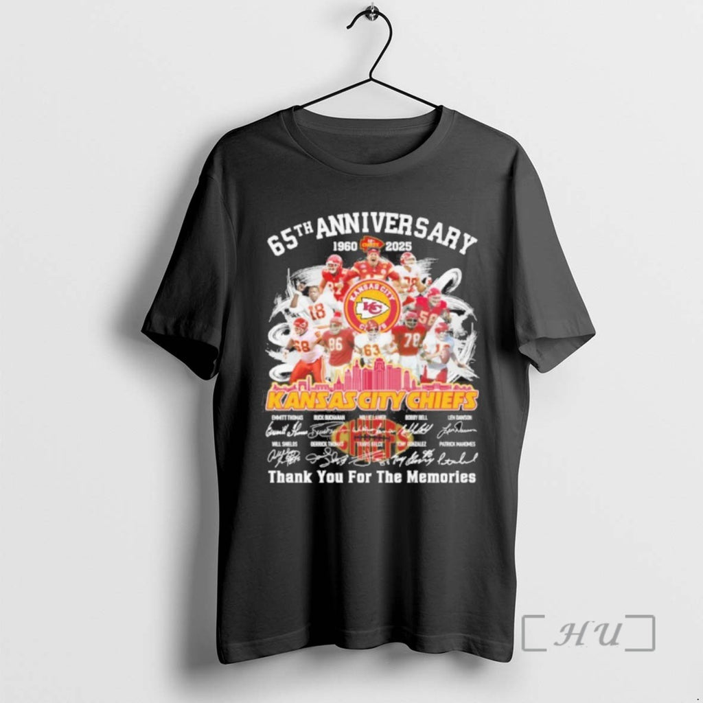 Officials 65th Anniversary 1960 2025 Kansas City Chiefs Teams Signatures Tee Shirt Sweater