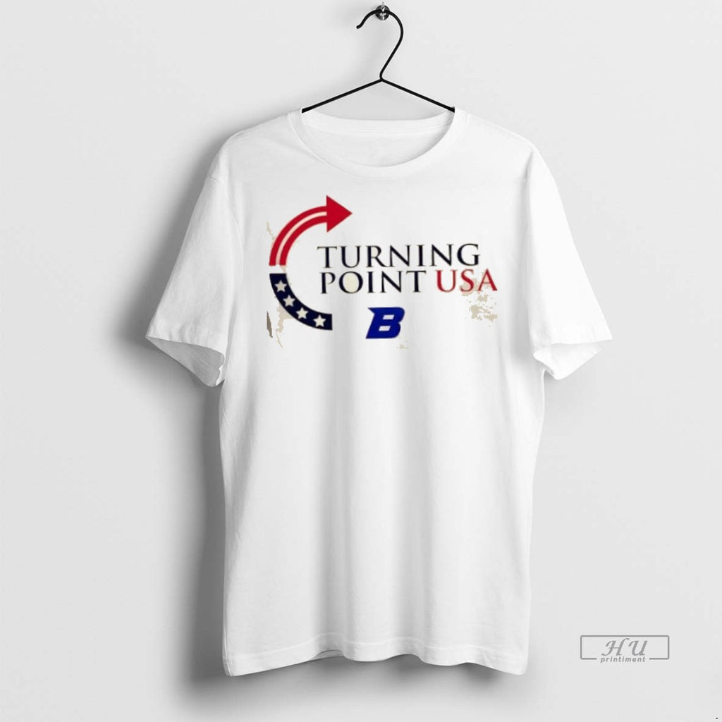 Officials Boise State University X Turning Point Usa Charlie Kirk 2 Sided Tee Shirt Sweater
