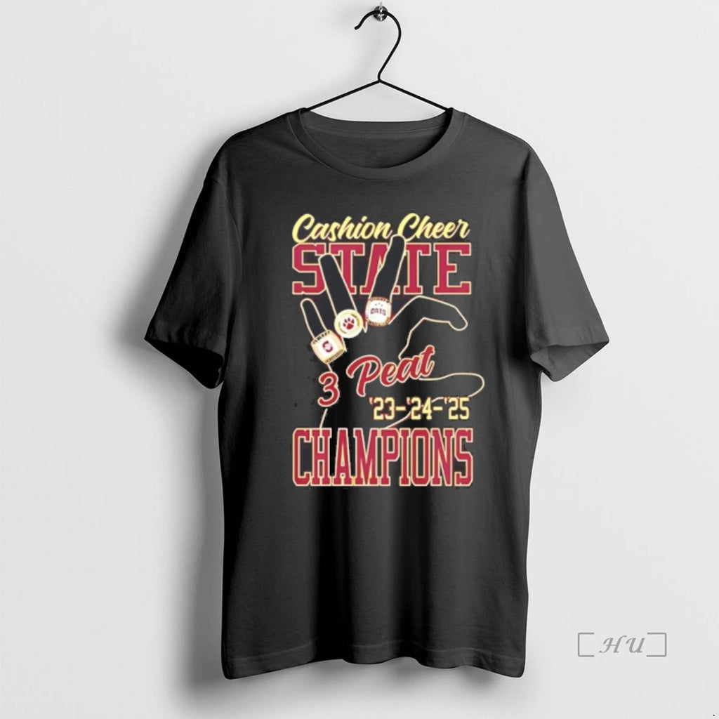 Officials Cashion Cheer State 3 Peat 23 24 25 Champions T Shirt Sweater
