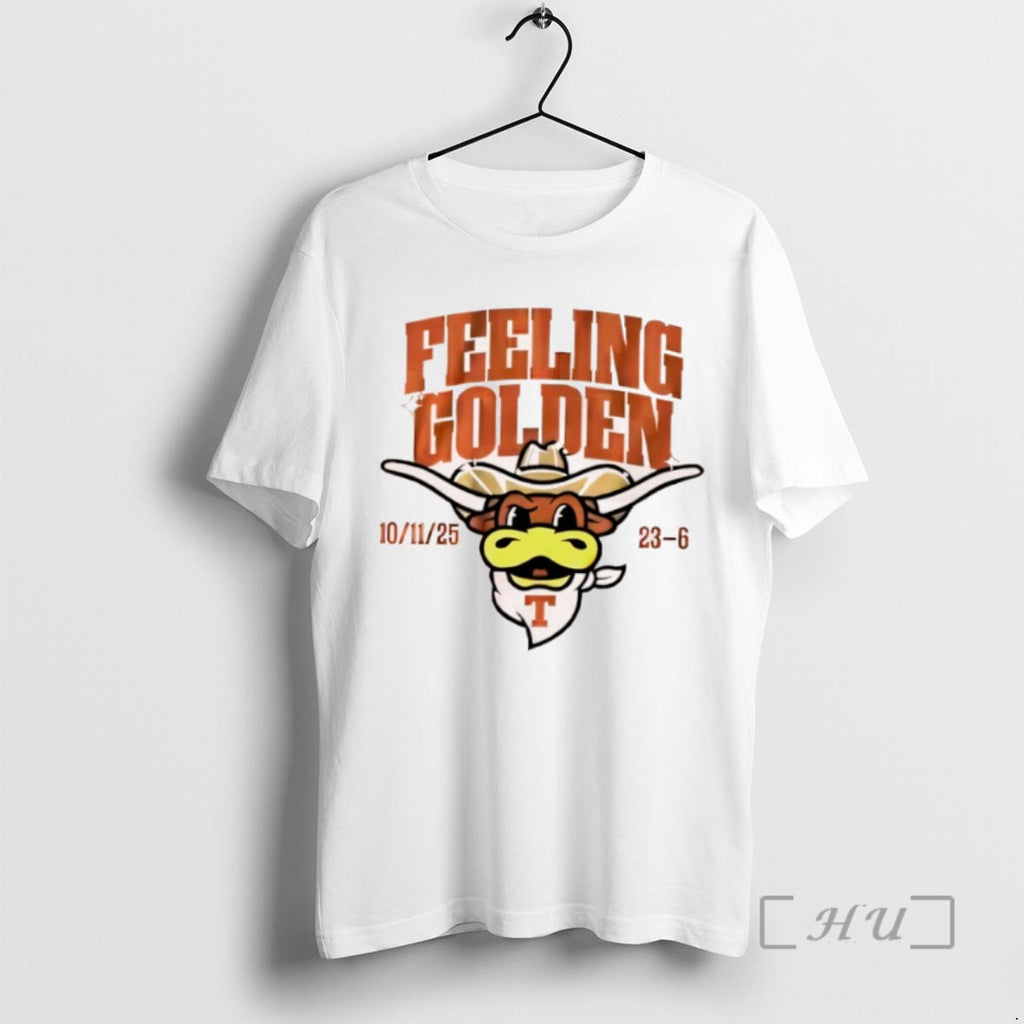 Officials Feeling Golden Oct 11st 2025 Texas Longhorns Logo Tee Shirt Sweater