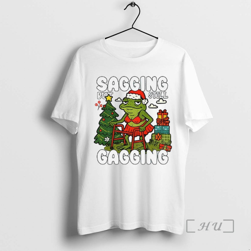 Officials Frog Santa Hat Sagging But Still Gagging Christmas Tee Shirt Sweater