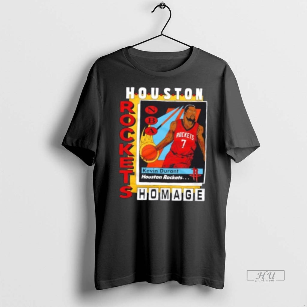 Officials Houston Rockets Kevin Durant Trading Card Tee Shirt Sweater