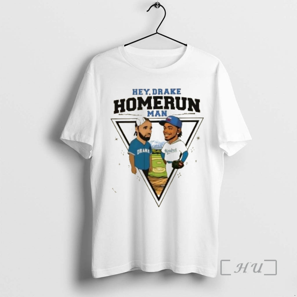 Officials Kendrick Lamar Hey Drake Homerun Man Baseball Graphic T Shirt Sweater