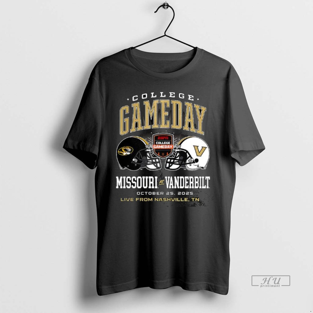 Officials Missouri Tigers Vs Vanderbilt Commodores Football College Gameday Helmet Tee Shirt Sweater