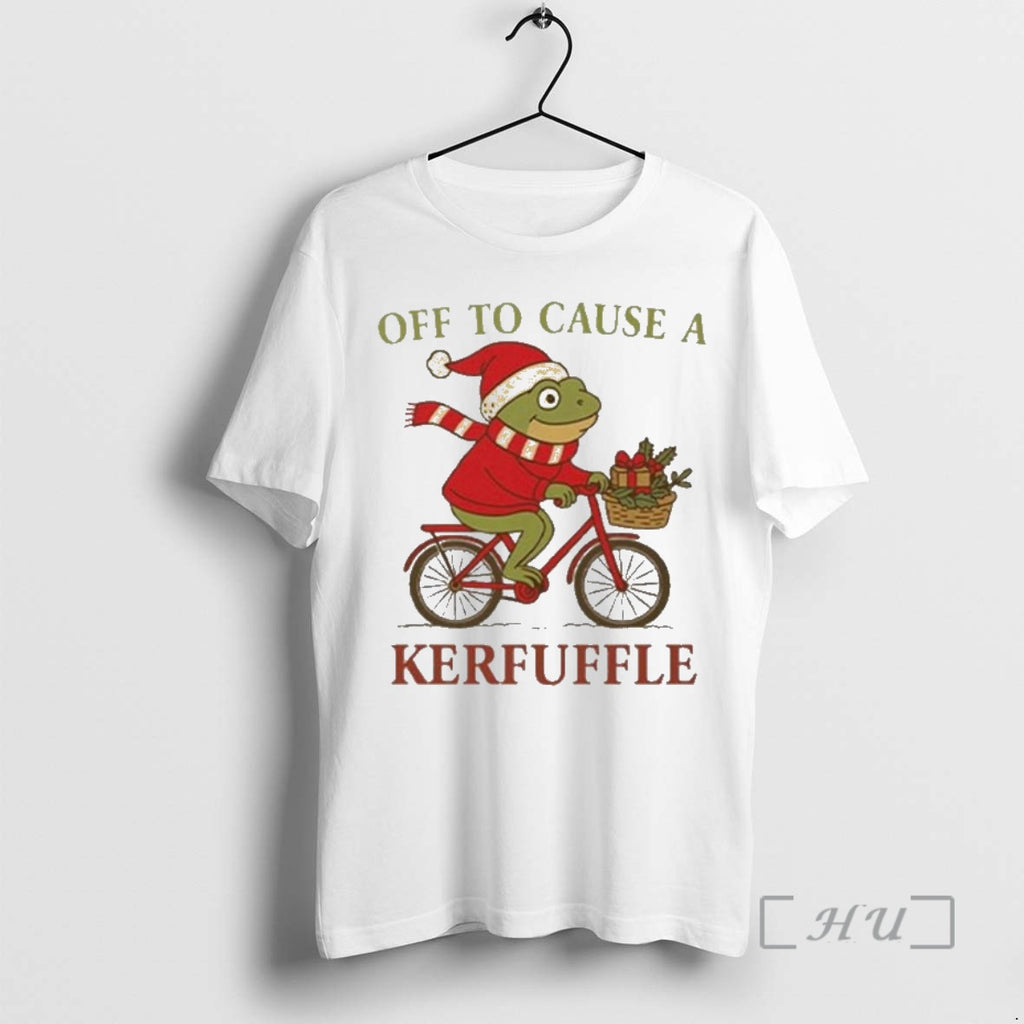 Officials Off To Cause A Kerfuffle Frog Christmas 2025 T Shirt Sweater