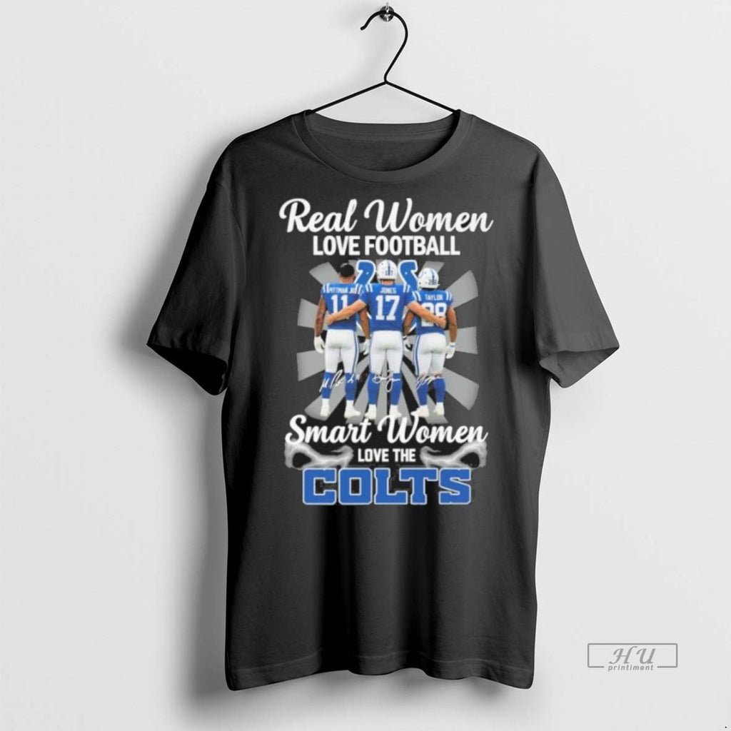 Officials Real Women Love Football Smart Women Love The Indianapolis Colts Player Tee Shirt Sweater