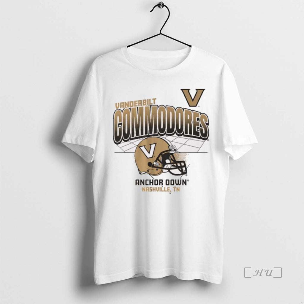 Officials Vanderbilt Commodores Anchor Down Nashville Tn Helmet Grid Ncaa 2025 T Shirt Sweater