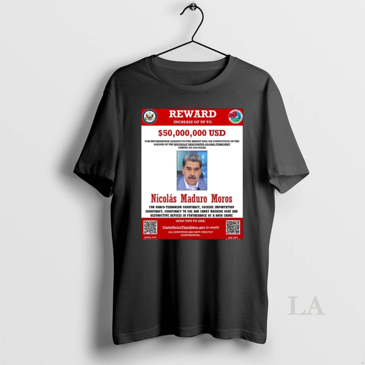 Original 2026 Wanted Nicolas Maduro Moros Reward 50 Million Usd Dea State Dept