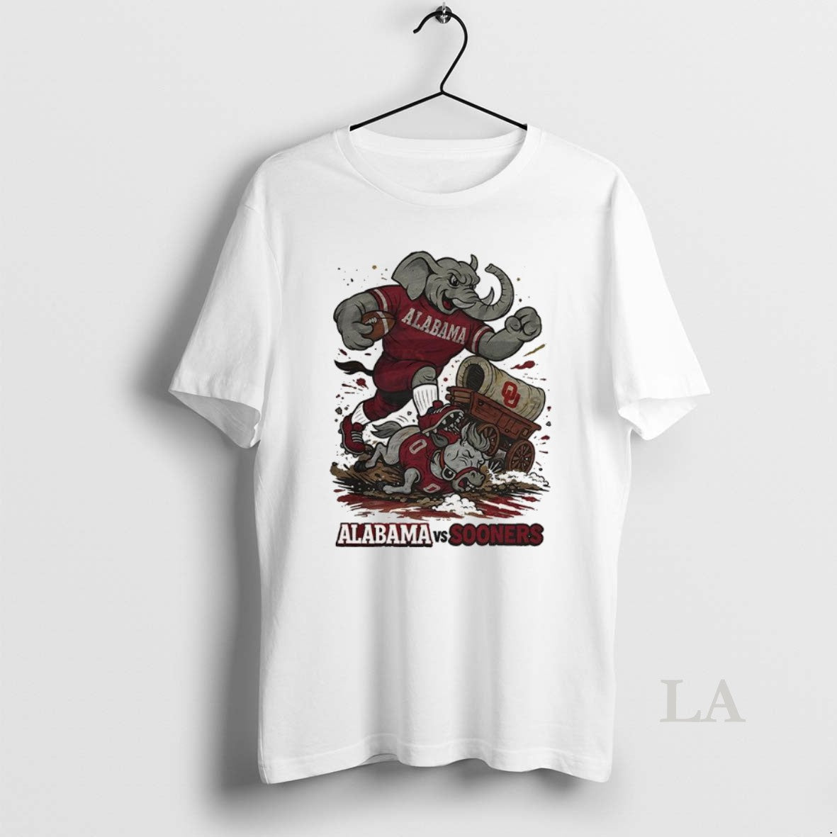 Original Alabama Crimson Tide Vs Oklahoma Sooners Ncaa Cfp 2025 Artwork Mascot Fight Retro