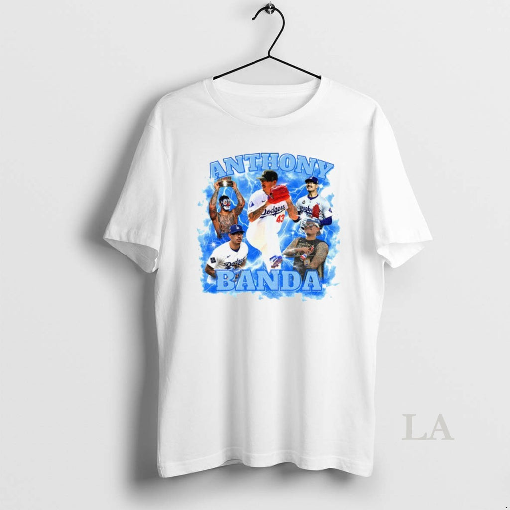 Original Anthony Banda Los Angeles Dodgers Baseball Mlb Storm Graphic