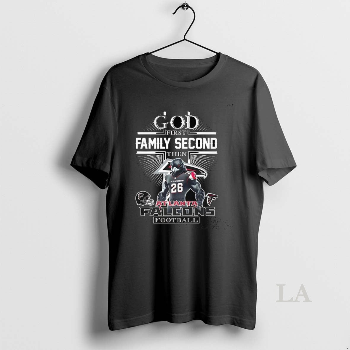 Original Atlanta Falcons God First Family Second Then Falcons Football Christian Mascot