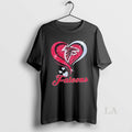 Original Atlanta Falcons Football In Glitter Heart Fans