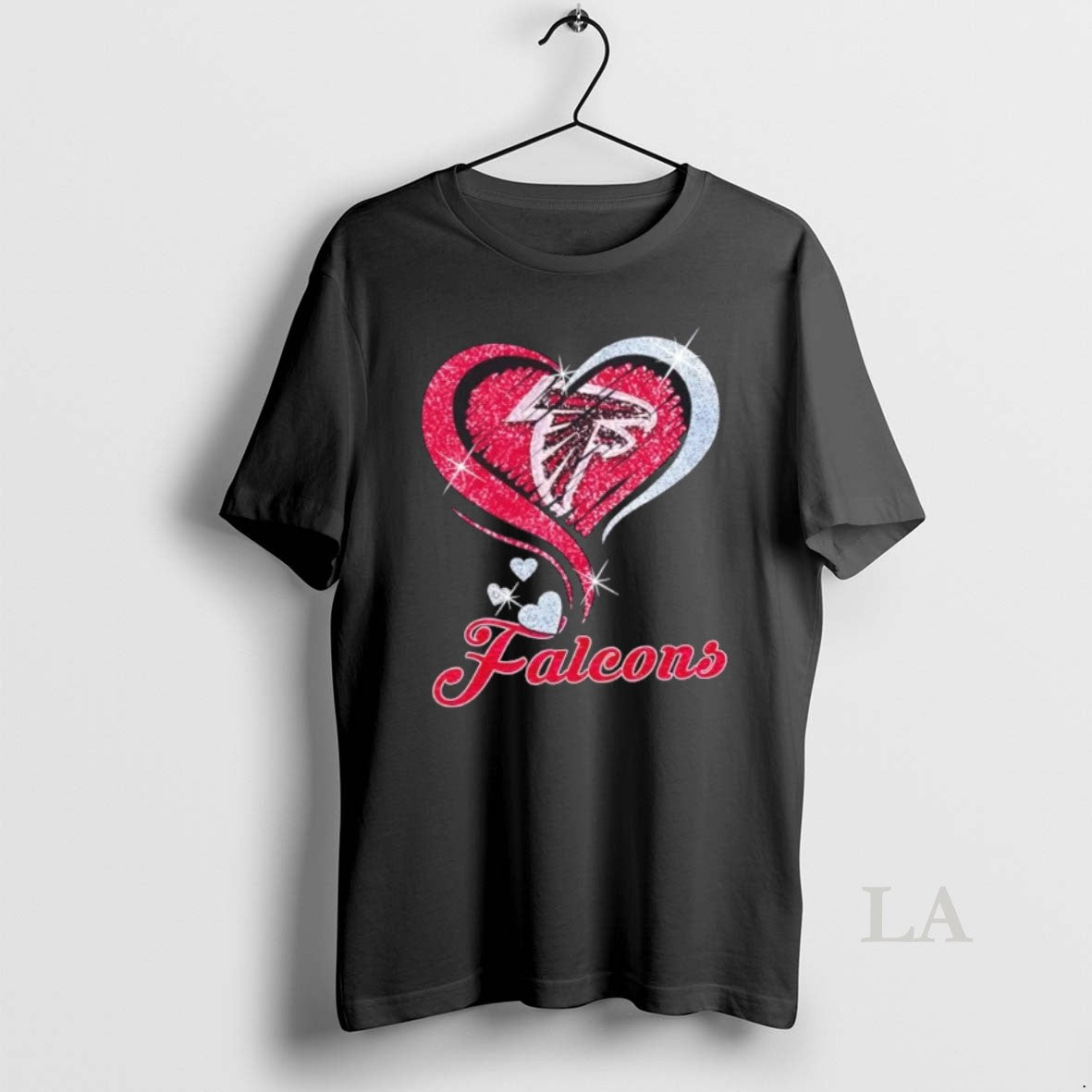 Original Atlanta Falcons Football In Glitter Heart Fans