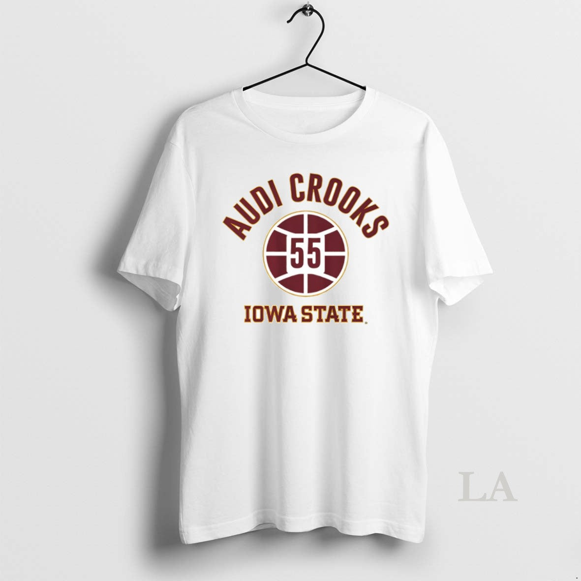 Original Audi Crooks 55 Iowa State Cyclones Basketball Circle