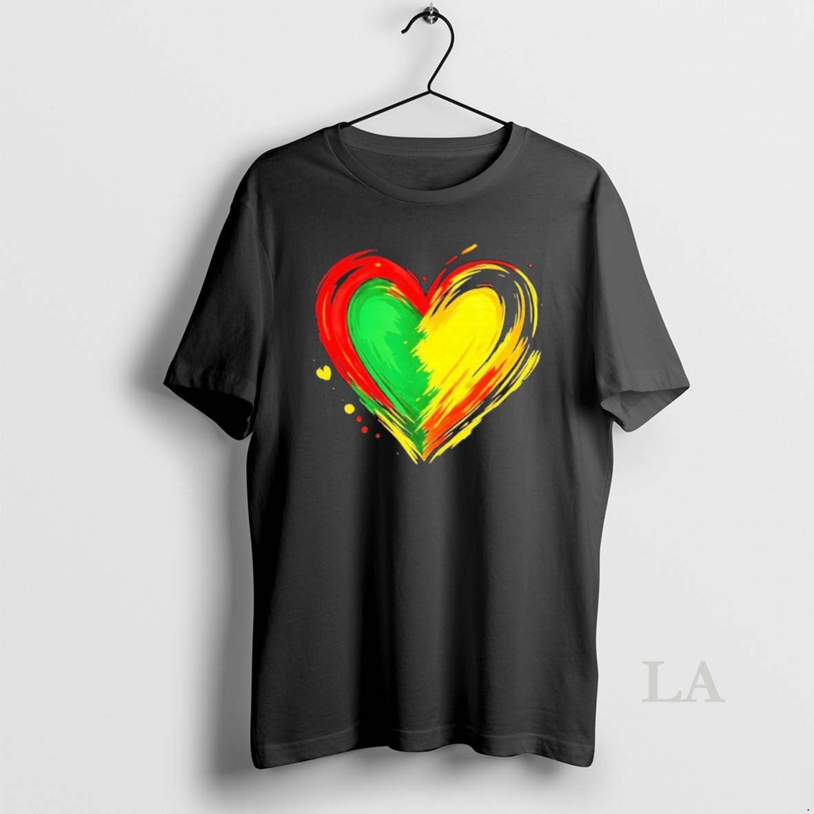 Original Black History Month Colorful Heart Love African American