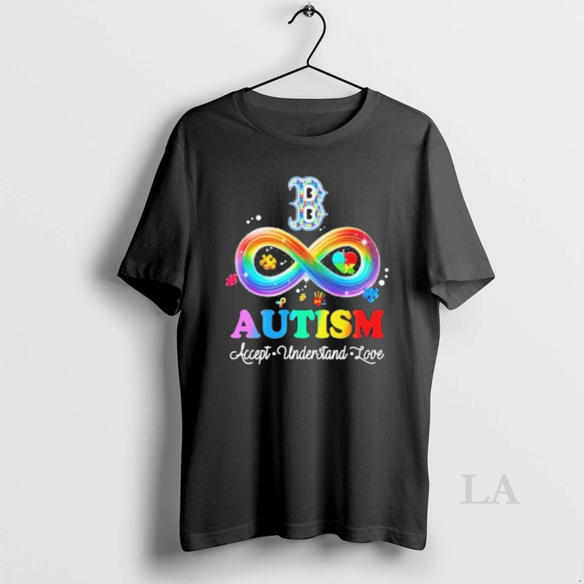 Original Boston Red Sox Autism Accept Understand Love Logo
