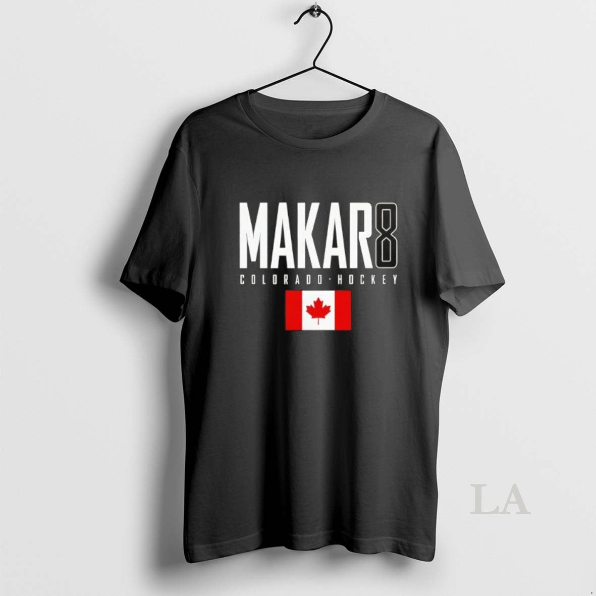 Original Cale Makar 8 Colorado Avalanche Canada Flag Elite