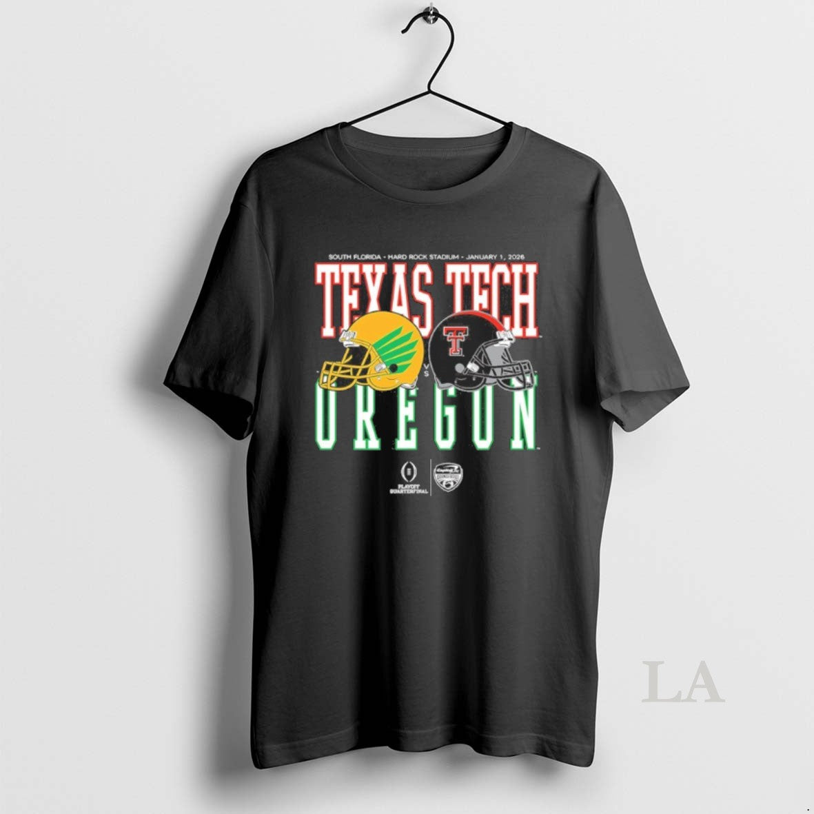 Original Capital One Orange Bowl 2026 Oregon Vs Texas Tech Helmet Matchup