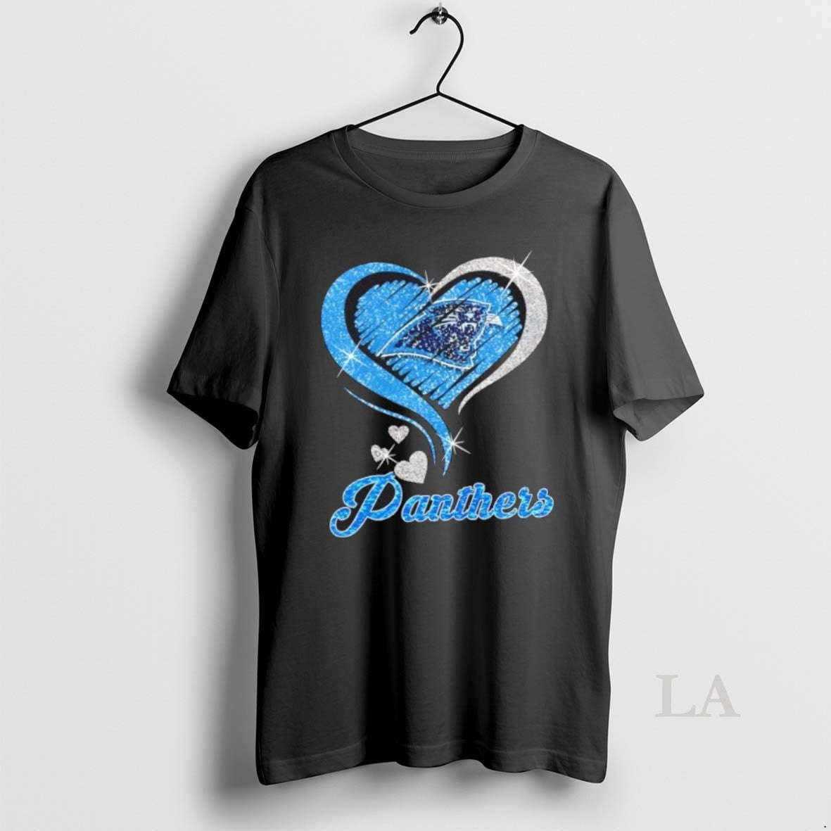 Original Carolina Panthers Football In Glitter Heart Fans