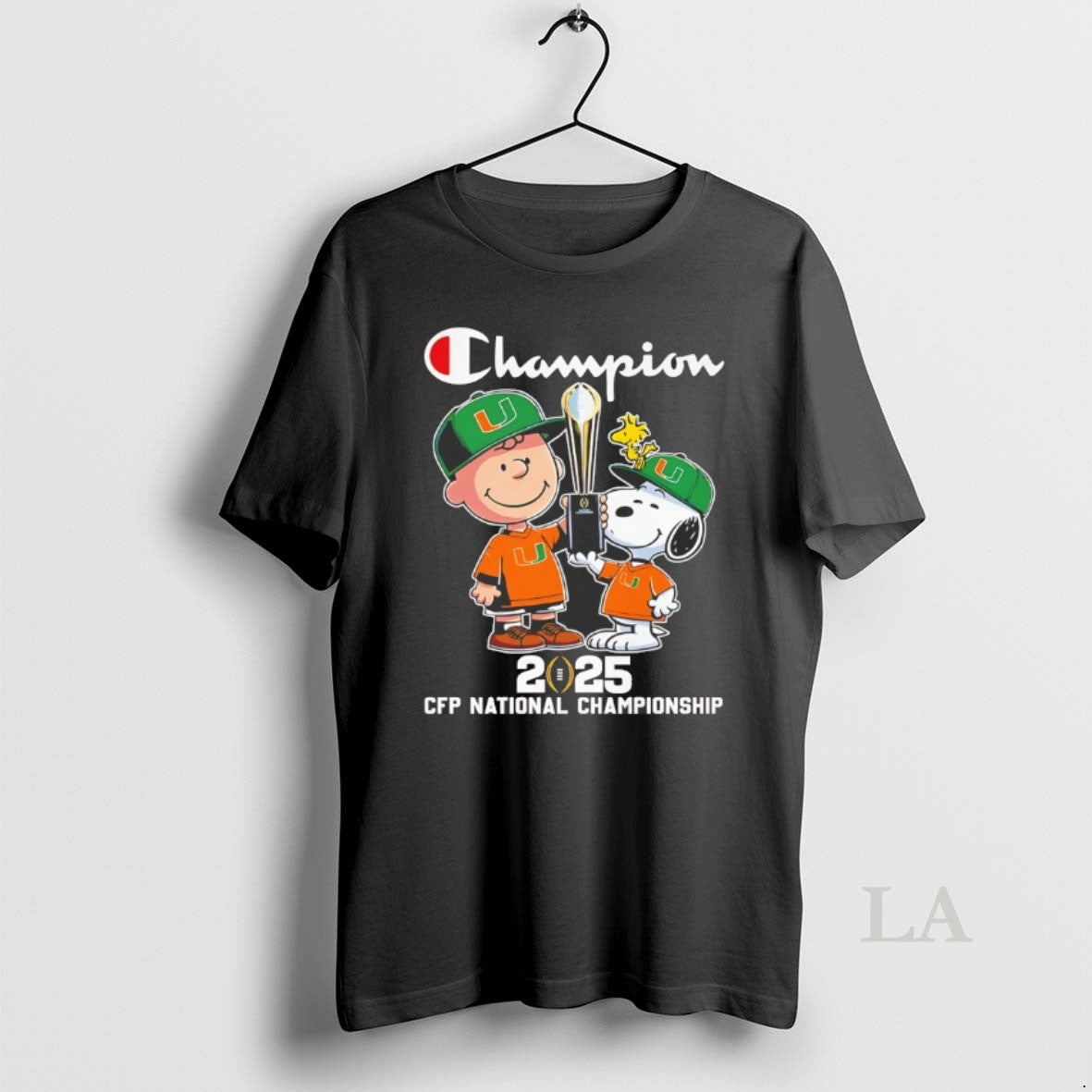 Original Charlie Brown And Snoopy Miami Hurricanes Champion Cfp National Championship