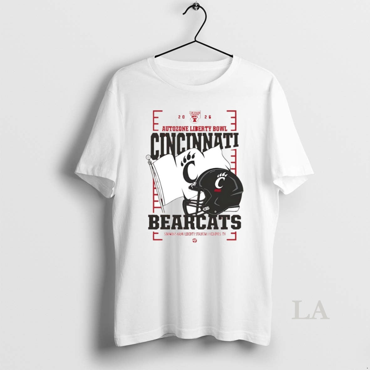 Original Cincinnati Bearcats 2026 Autozone Liberty Bowl Helmet Circle